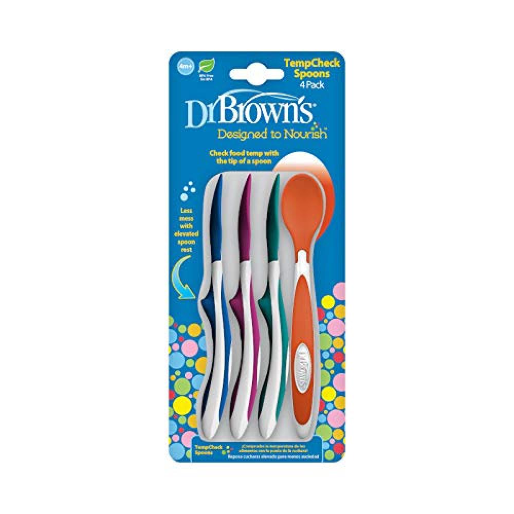 Dr Brown's TempCheck Spoons, 4-Pack 4m+