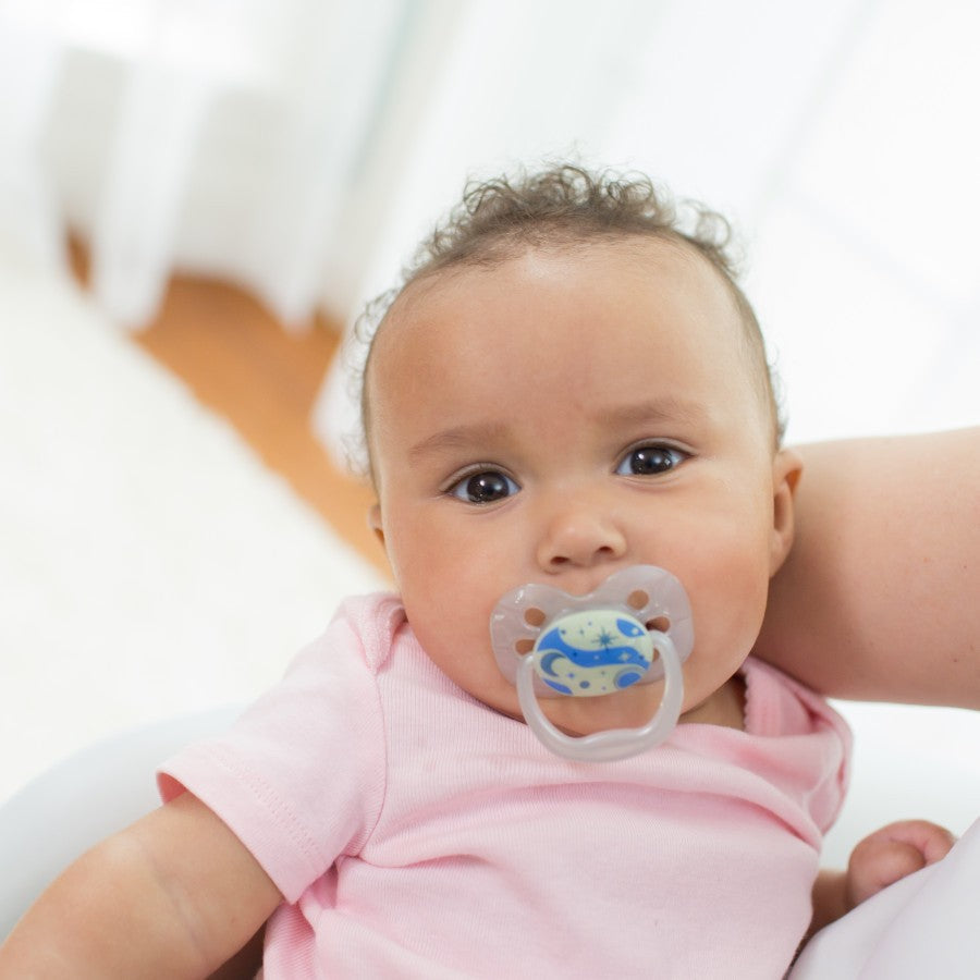 Dr Brown's Advantage Glow in the Dark Pacifier - Stage 1, Blue 2-Pack