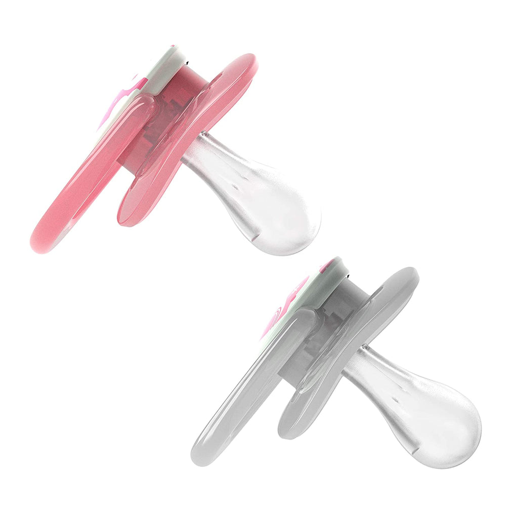 Dr Brown's Advantage Glow in the Dark Pacifier - Stage 1, Pink 2-Pack