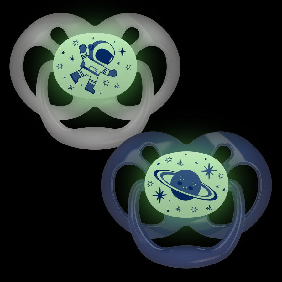 Dr Brown's Advantage Glow in the Dark Pacifier - Stage 2, Blue 2-Pack