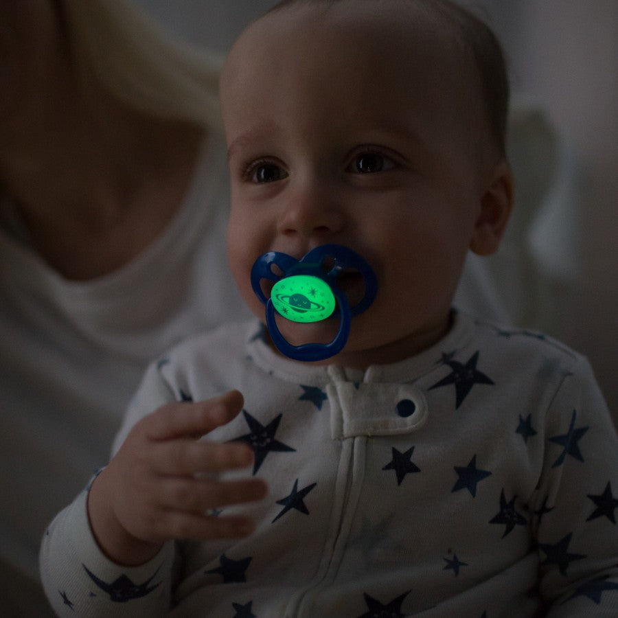 Dr Brown's Advantage Glow in the Dark Pacifier - Stage 2, Blue 2-Pack