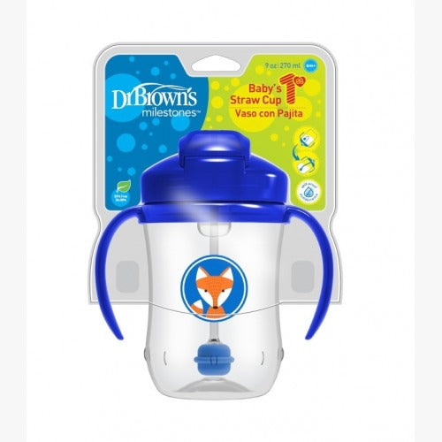 Dr Brown's Baby's First Straw Cup with Handle 270ml 6m+