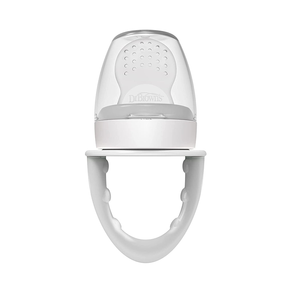 Dr Brown's Designed to Nourish Fresh Firsts Silicone Feeder Grey Age- 4 Months and Above