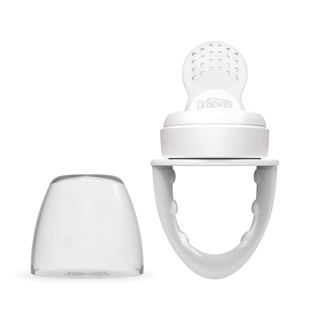 Dr Brown's Designed to Nourish Fresh Firsts Silicone Feeder Grey Age- 4 Months and Above