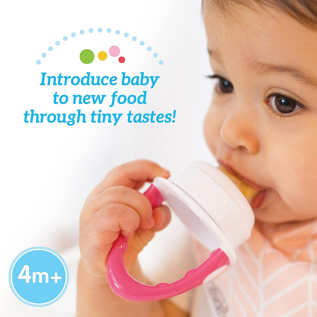 Dr Brown's Designed to Nourish Fresh Firsts Silicone Feeder Pink Age- 4 Months & Above