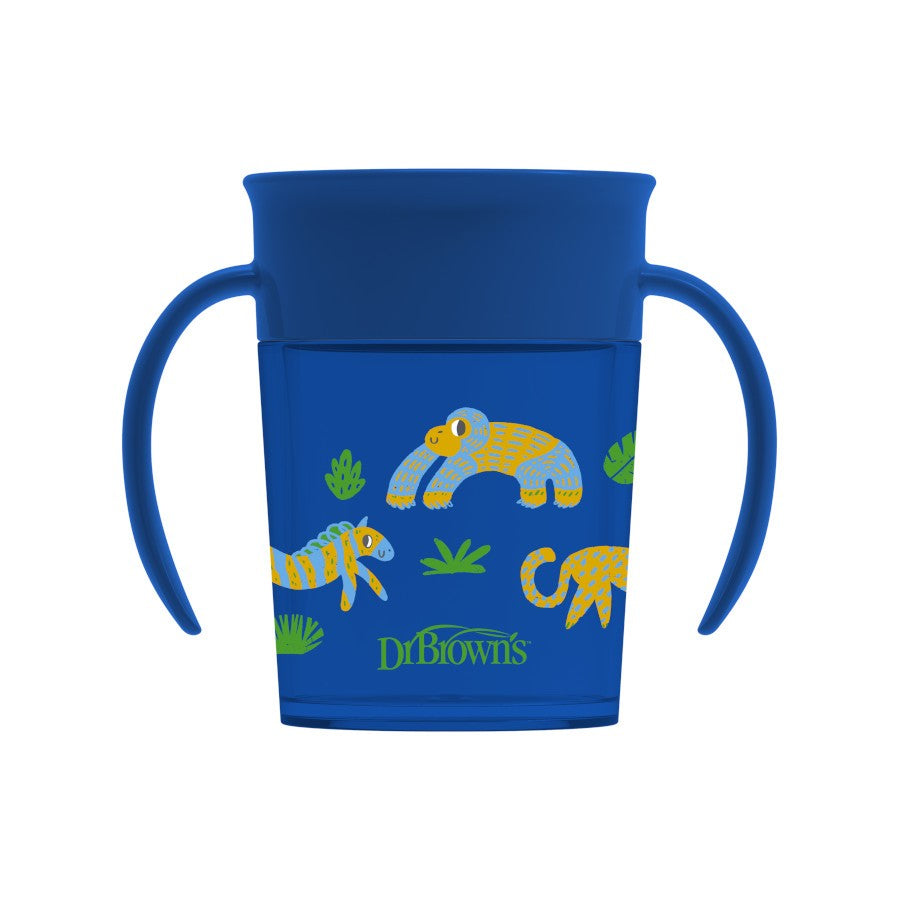 Dr Brown's Milestones Cheers 360 Cup with Handles Blue 200ml 6m+