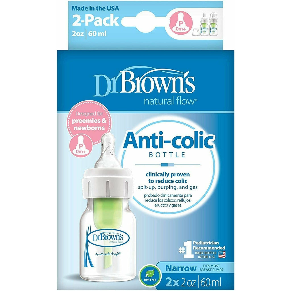 Dr Brown's Narrow Options+ Preemie Bottle 2 Pack 60ml