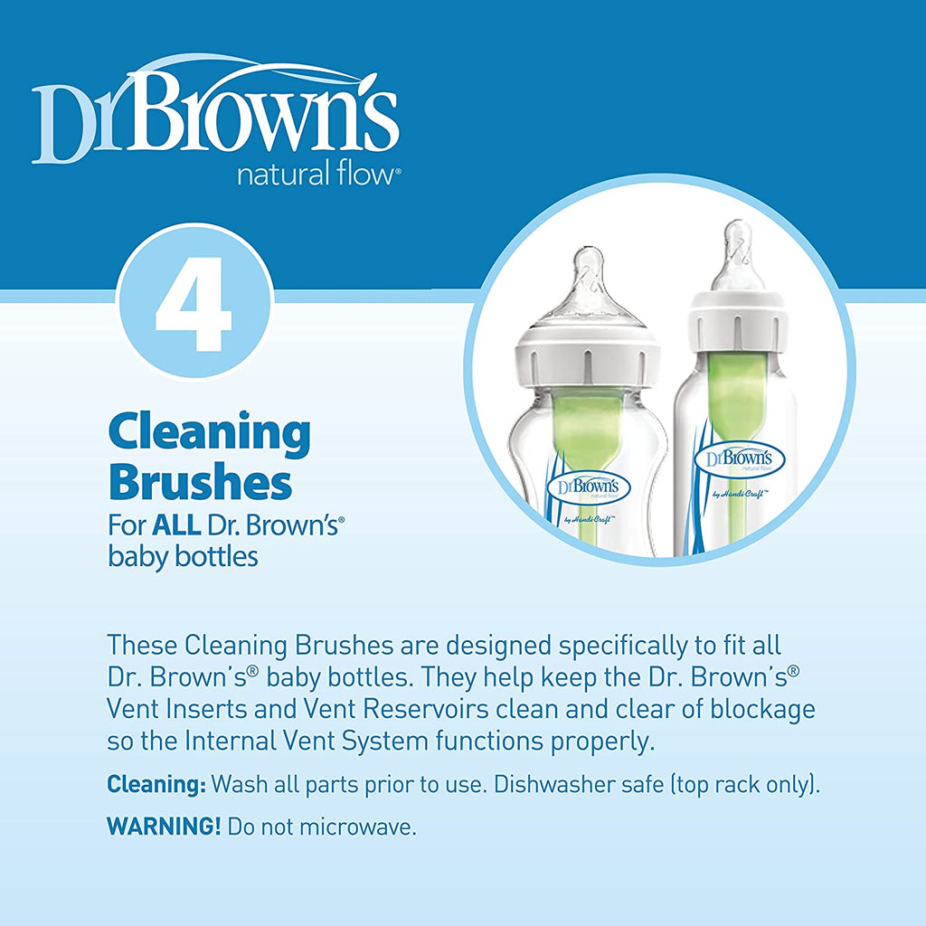 Dr Brown's Natural Flow Cleaning Brush, 4 Pieces