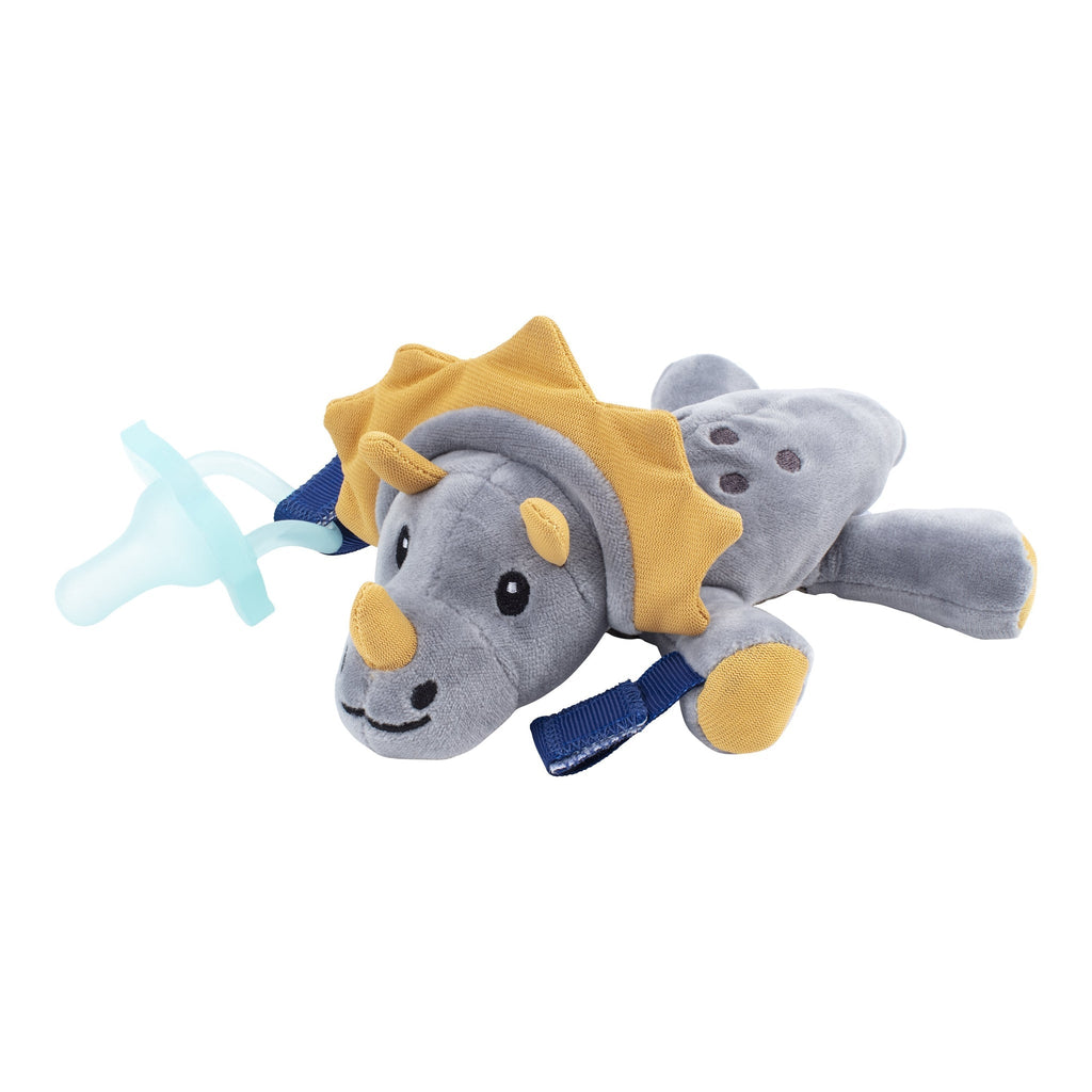 Dr Brown's Teddy the Triceratops Lovey with Orange One - Piece Pacifier 0-12 Months