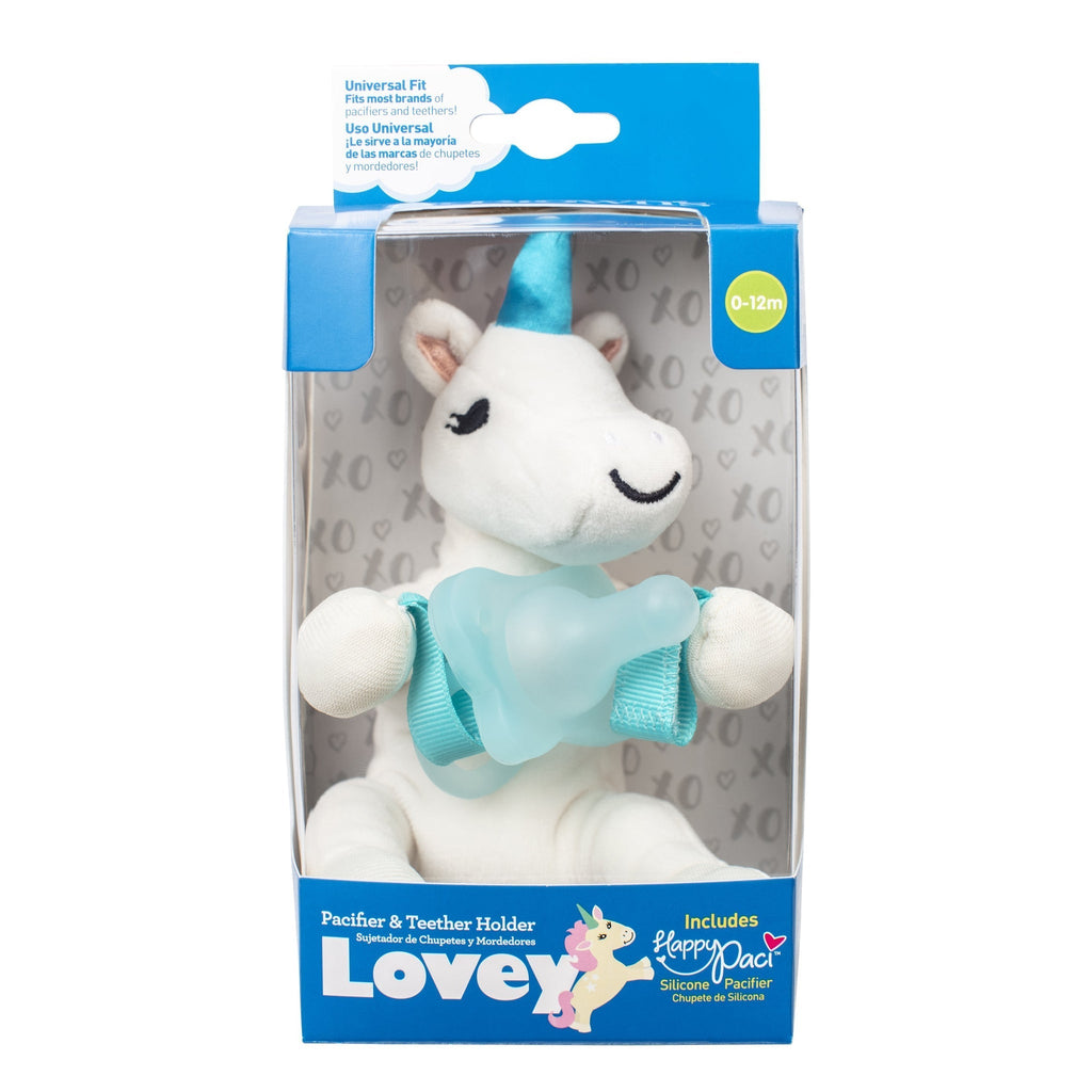 Dr Brown's Unicorn Lovey with Aqua One - Piece Pacifier 0-12 Months