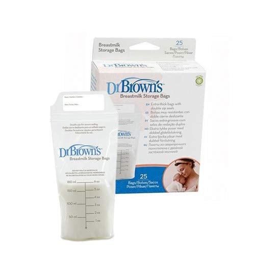 Dr Brown's Breastmilk Storage Bag 2  Pack 180ml  