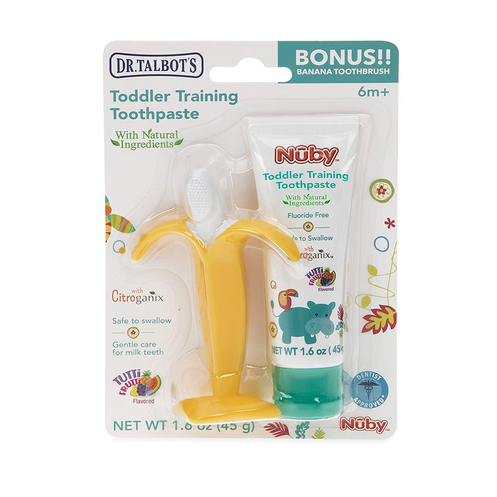 Dr Talbots Toddler Training Toothpaste with Banana Toothbrush Age- 12 Months & Abobe