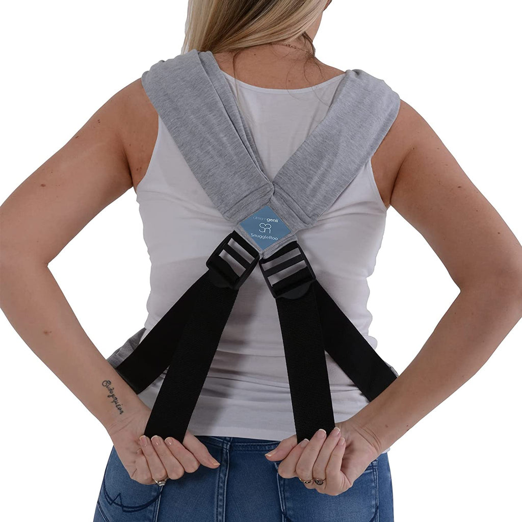 Dreamgenii SnuggleRoo Baby Carrier Light Grey Age- Newborn & Above (Holds upto 15 kgs)