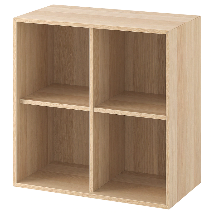 Eket Cabinet With 4 Compartments, White Stained Oak Effect Age Max. Load/Shelf: 7 Kg