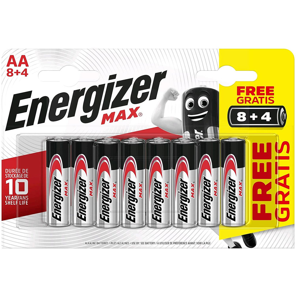 ENERGIZER BATTERIES (12 AA (8+4)