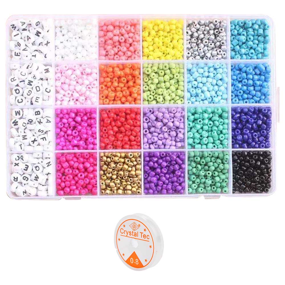 ESSEN 3800 Pieces Seed Alphabet Beads Jewellery Making DIY
