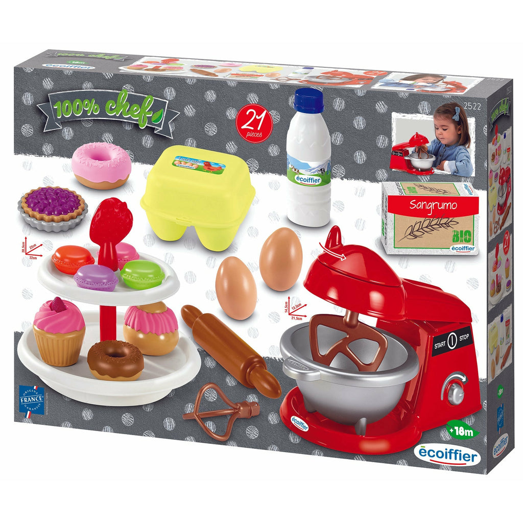 Ecoiffier - 100% Chef Pastry Set Multicolor Age-3 Years & Above