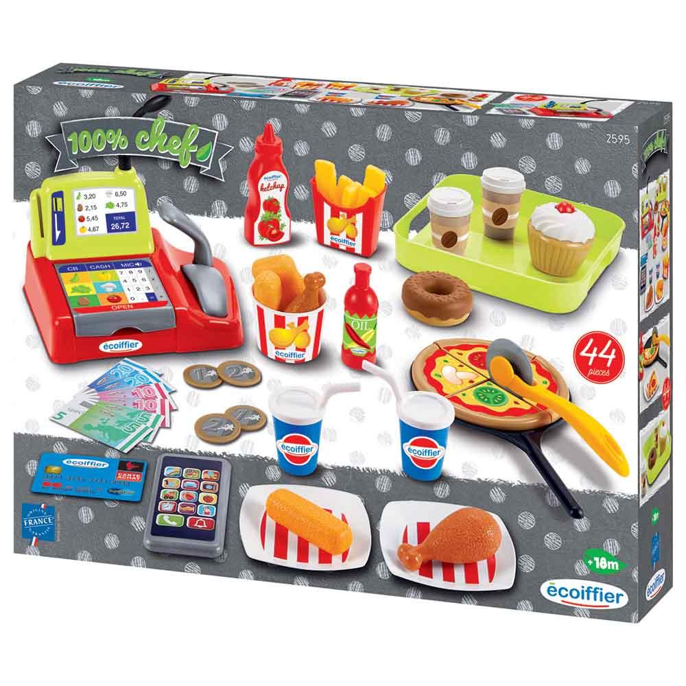 Ecoiffier Fast Food Shop With 44 Accessories Unisex