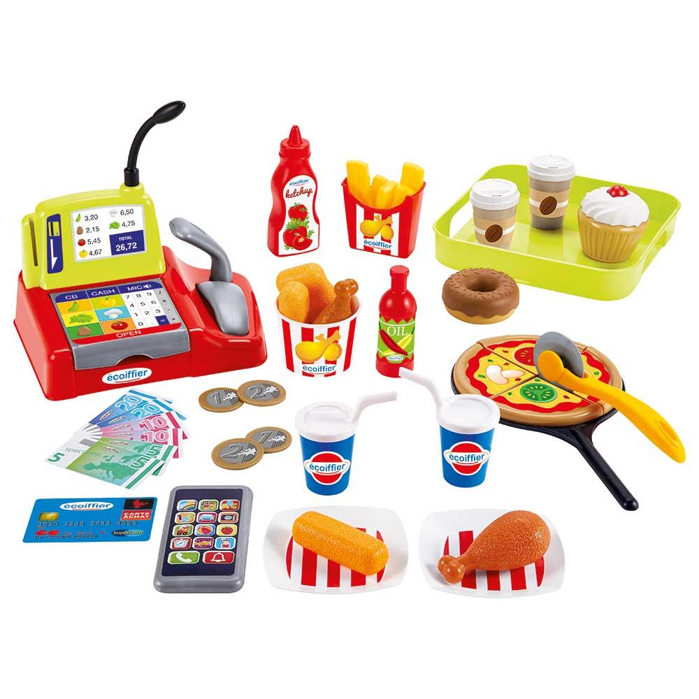 Ecoiffier Fast Food Shop With 44 Accessories Unisex