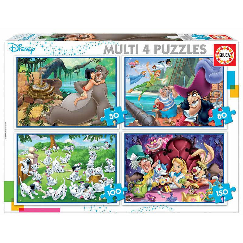 Educa Disney Classics Multi 4 Junior Puzzles MulticolourAge- 5 Years & Above