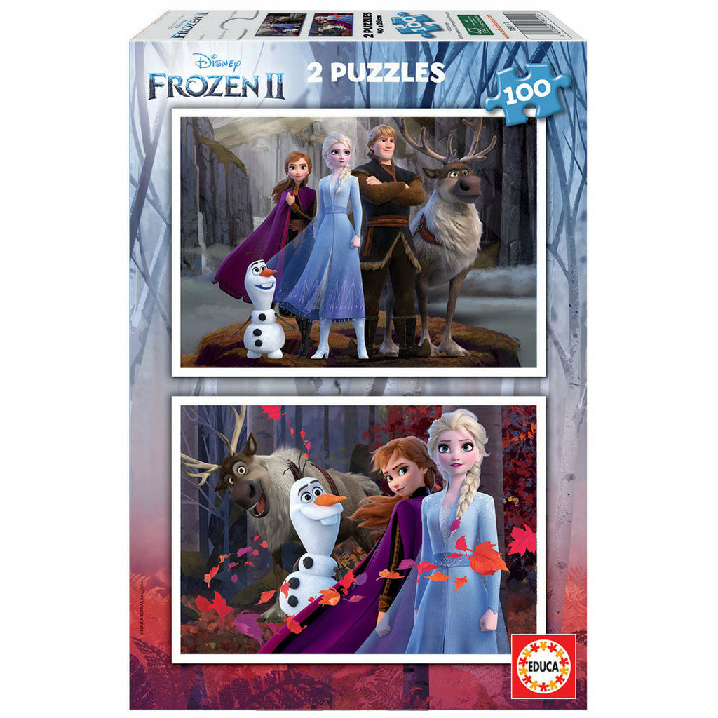 Educa Frozen II 2 x 100 piece jigsaw puzzles MulticolourAge- 6 Years & Above