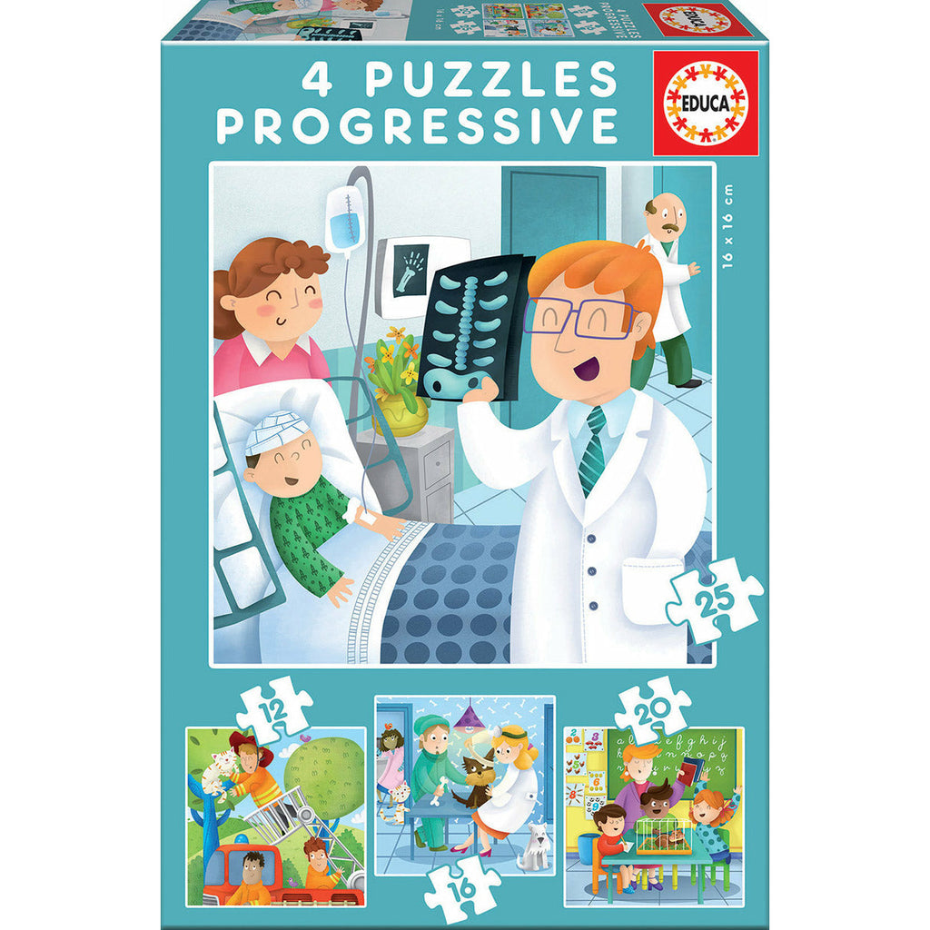 Educa I Want To Be Puzzle Set of 4 Progressive Puzzles with 12, 16, 20 and 25 pieces MulticolourAge- 3 Years & Above