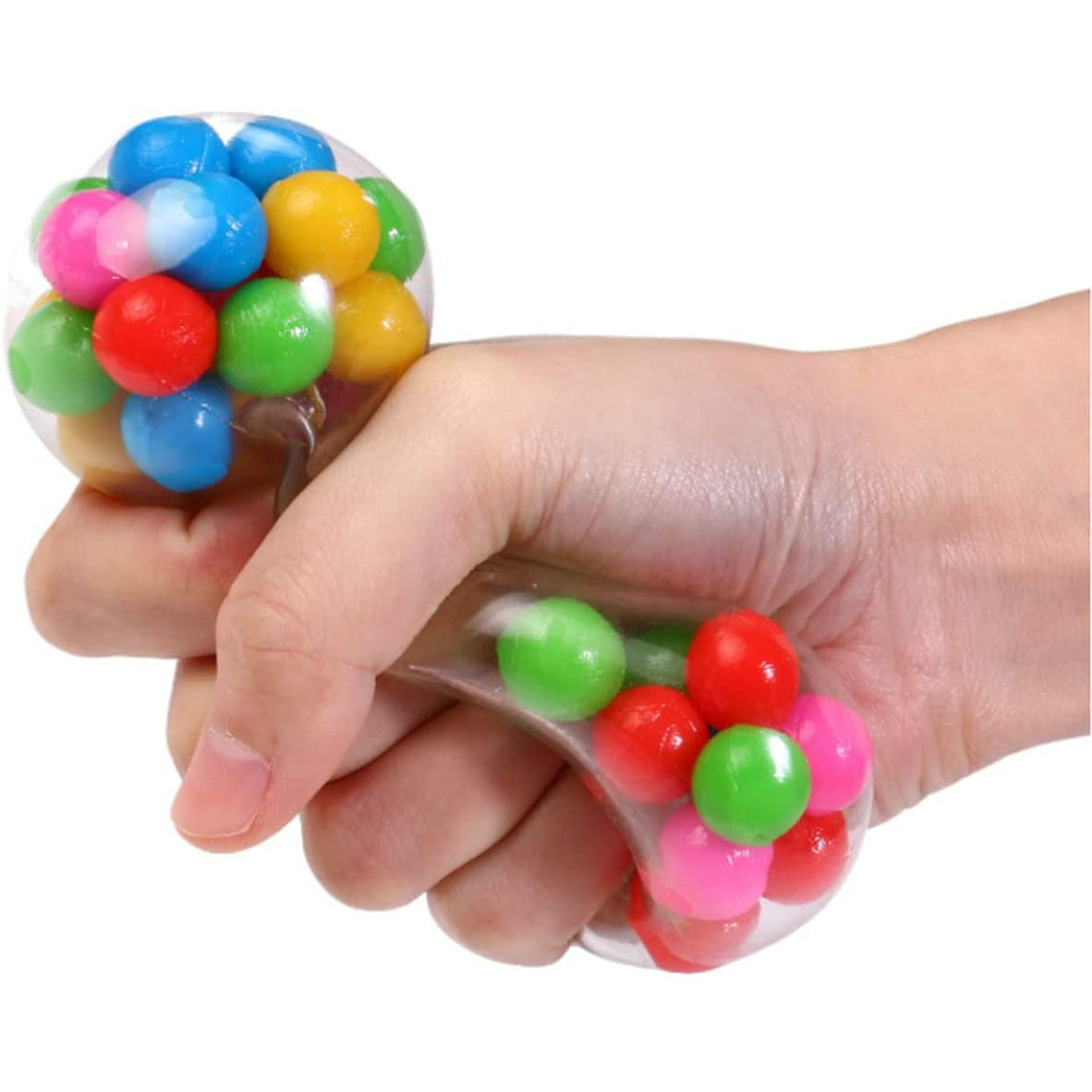 Essen Squeeze Ball Toy Squishy Stress Balls with Colorful Beads
