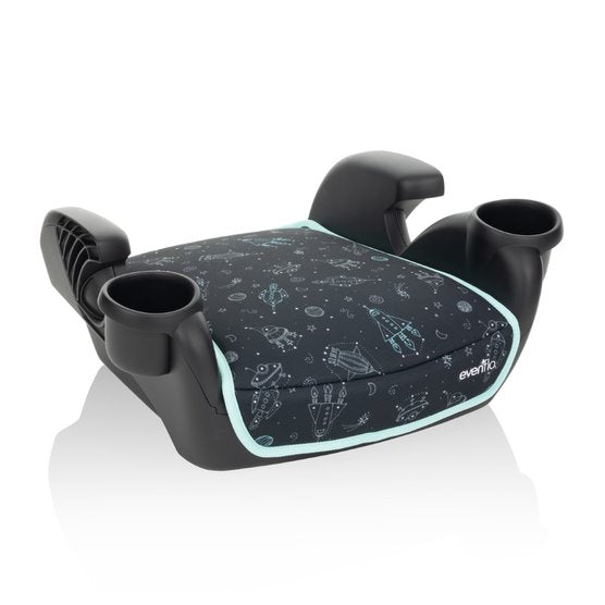 Evenflo Go Time No Back Booster Car Seat, Blue Astro Age- 4 Years to 12 Years