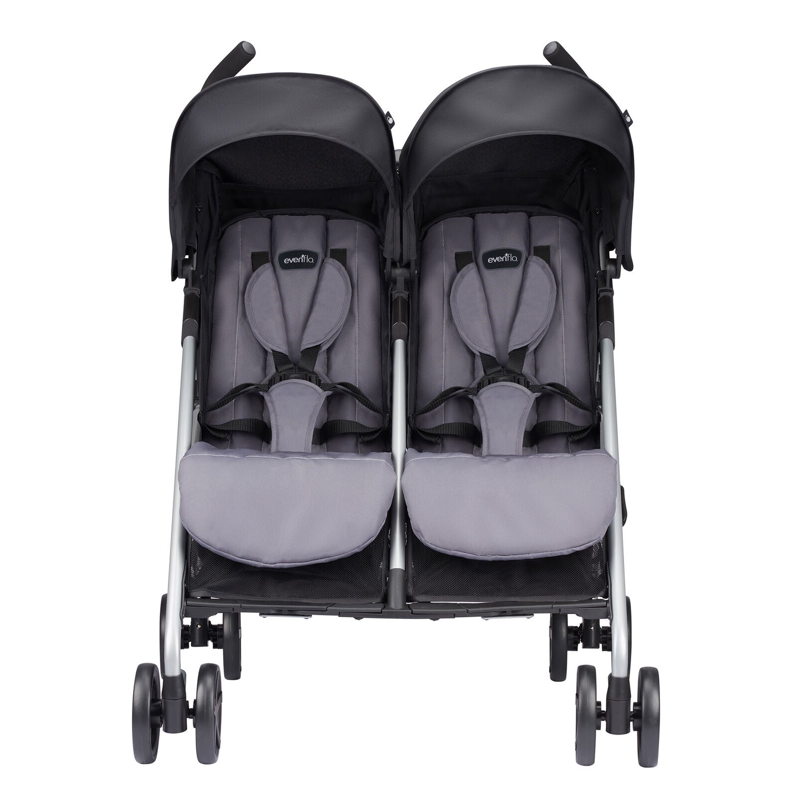 Evenflo Minno Twin Double Stroller Glenbarr Grey Age- Months to