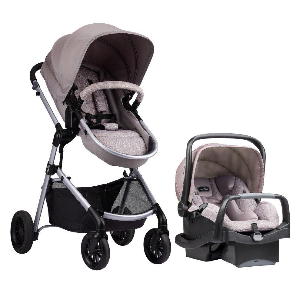 Evenflo Pivot Modular Travel System With Safemax Car Seat 0m-25Kg, Sandstone