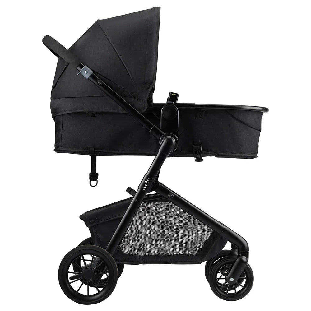 evenflo sibby vs pivot Evenflo Pivot Travel System Casual Grey Age- Newborn to 36 Months