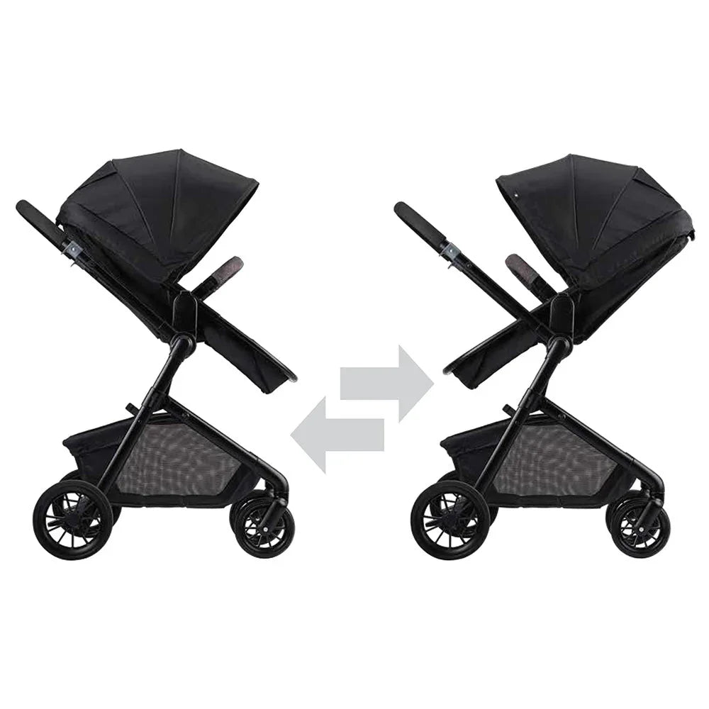 evenflo stroller newborn Evenflo Pivot Travel System Casual Grey Age- Newborn to 36 Months