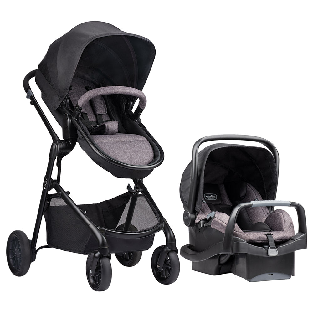 Evenflo Pivot Travel System Casual Grey Age- Newborn to 36 Months