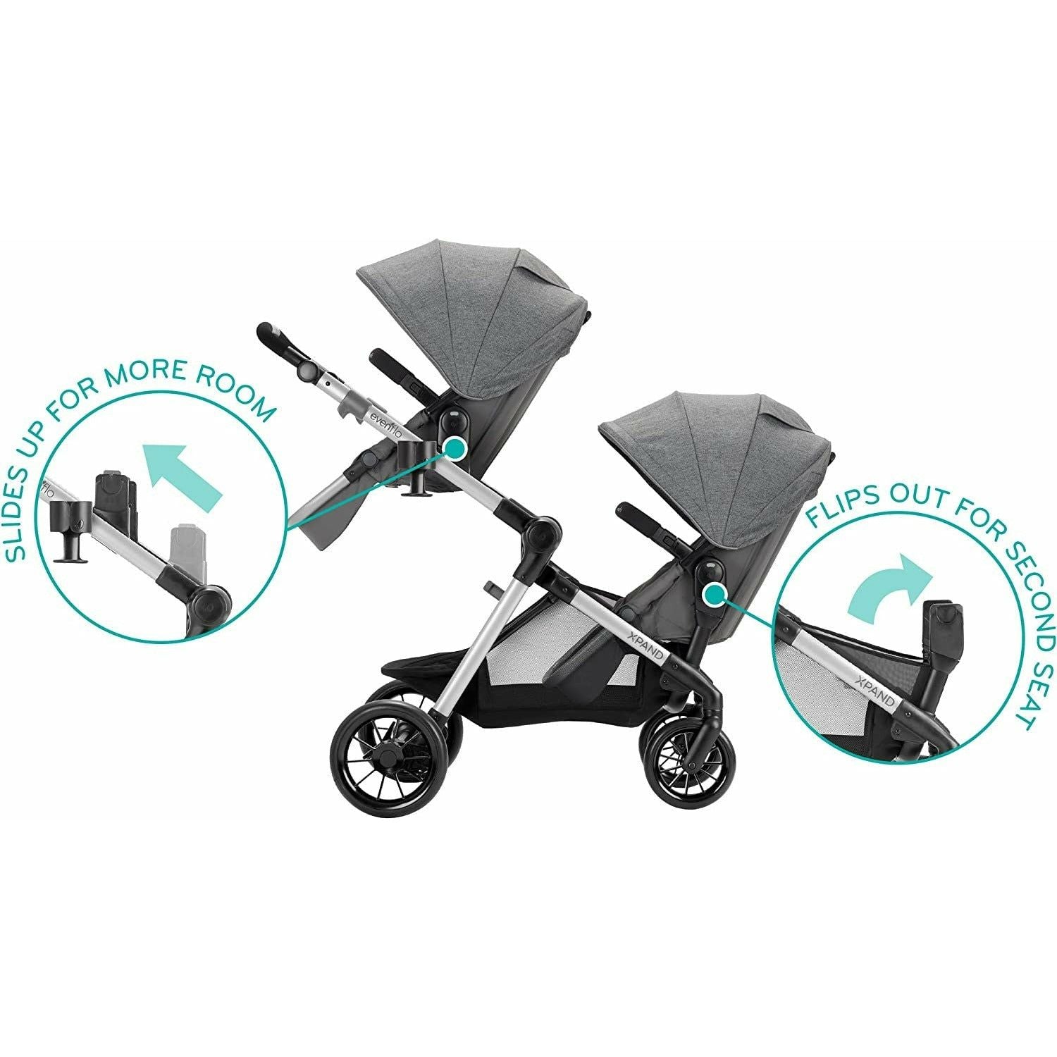 Modular double stroller sales