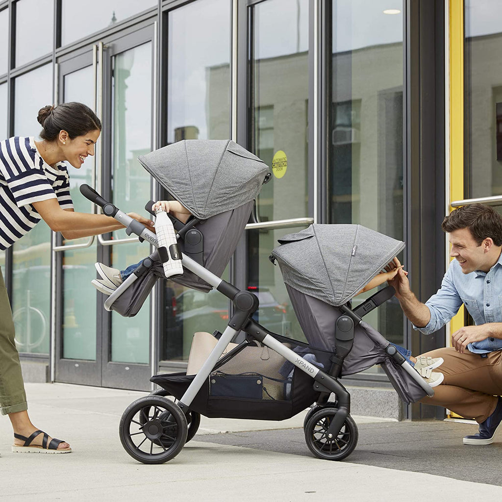 Evenflo Pivot Xpand Modular Double Seat Stroller 0-25Kg, Percheron