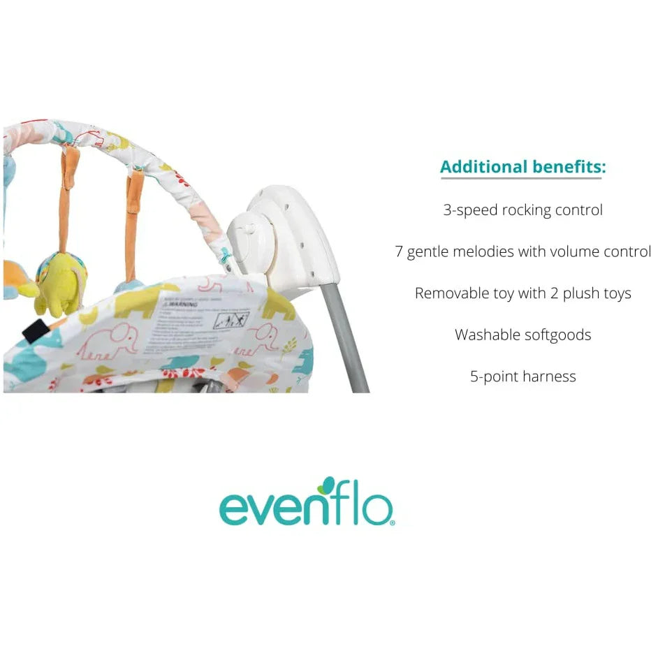 evenflo bouncer swing Evenflo Baby Deluxe Infant Swing 6-11Kg Beige