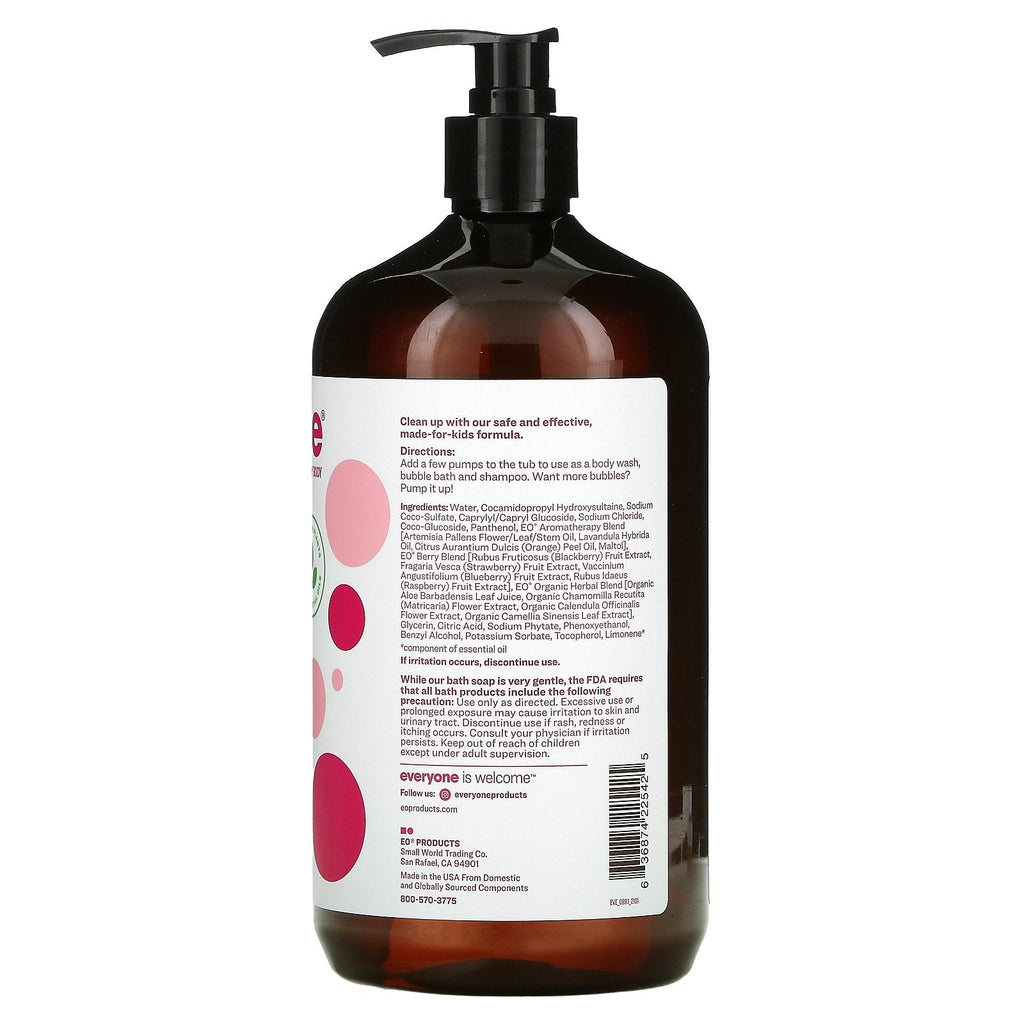 Everyone 3 in 1 Bath Soap for Kids Berry Blast 32 fl oz (946 ml)
