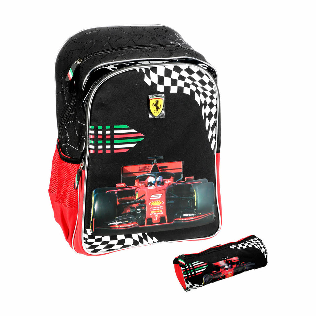 Ferrari To Be 1St Back Pack + Pencel Case 16'' Back Pack Multicolor Age-3 Years & Above