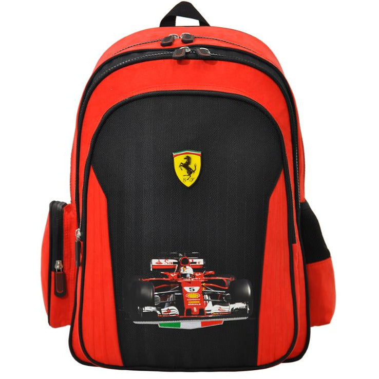 Ferrari Twin Turbo 18 inch Backpack Age 9 Years to 12 Years Peekaboo