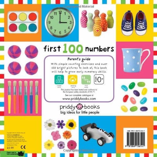 First 100 Numbers Multicolored Board Book Age- 12 Months & Above