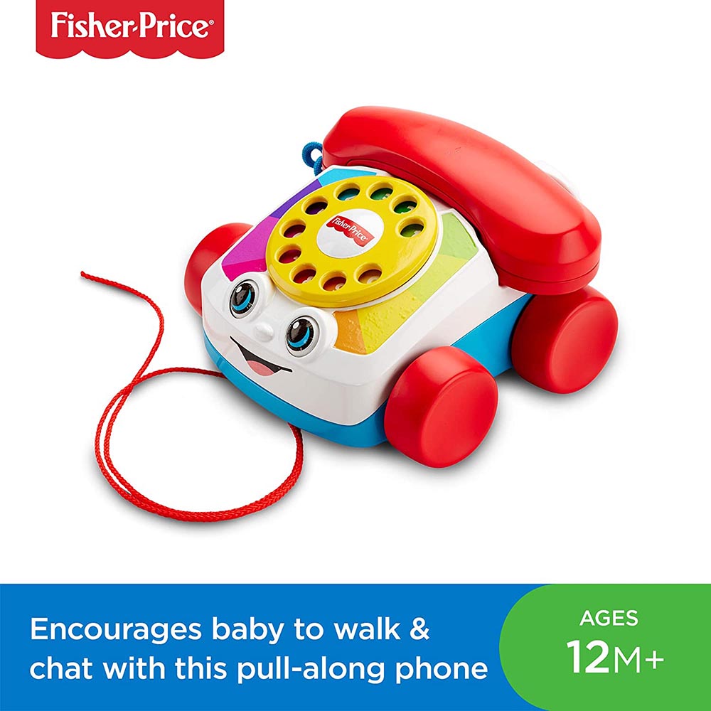 Fisher-Price Chatter Telephone Pull Along Toy Multicolor Age- 12 Months & Above