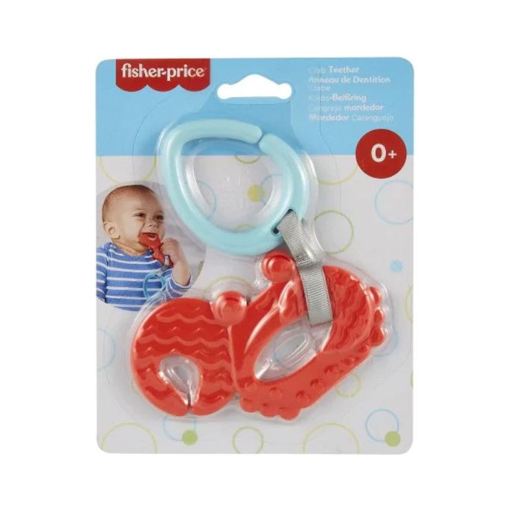 Fisher-Price Crab Teether Red Age- Newborn & Above
