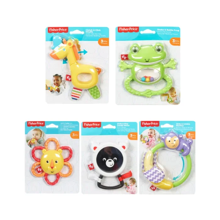 Fisher-Price Safari Animals Rattle Assorted Muticolor Age- 12 Months ...
