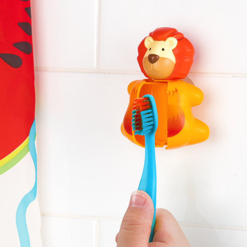 Flipper Fun Animal Lion Toothbrush Cover Toothbrush Combo Pack