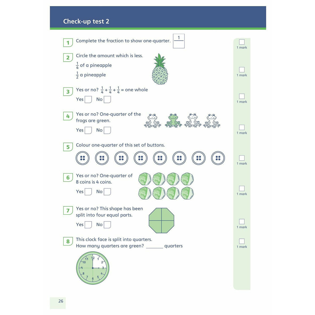 Fractions, Decimals and Percentages Book 1 (Year 1, Ages 5-6)