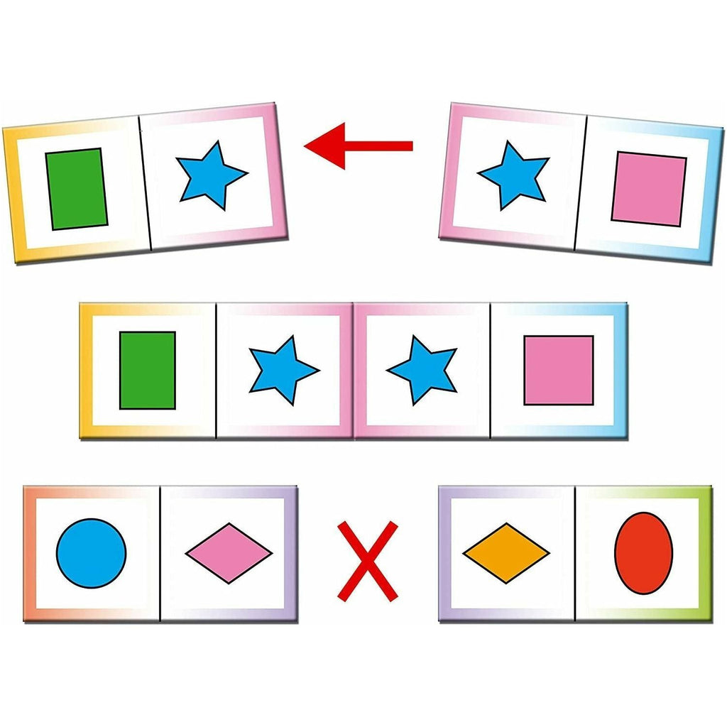 Frank Puzzles Shapes and Colours Domino (28 Pcs)
