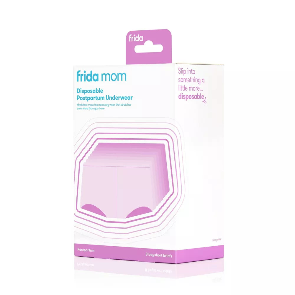 FridaMom Disposable Postpartum Underwear Boy Shorts Briefs Regular Set of 8