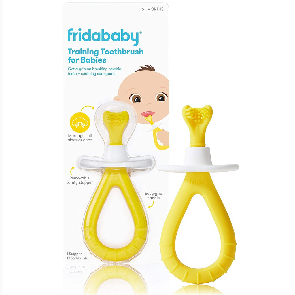 Fridababy Grow-with-Me Baby Toothbrush Yellow Age- 6 Months & Above