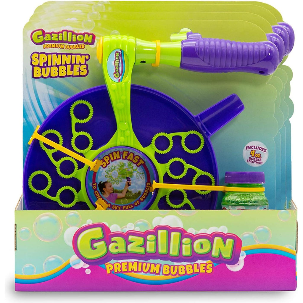 Funris Gazillion Spinnin Bubbles Wand+ 4Oz Green/Violet Age- 3 Years & Above