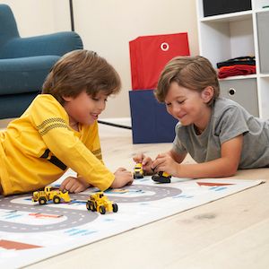 Funris Metal Concrete Mixer/ Dump Truck and Grader Pack of 3 Assorted Black/Yellow Age- 3 Years & Above